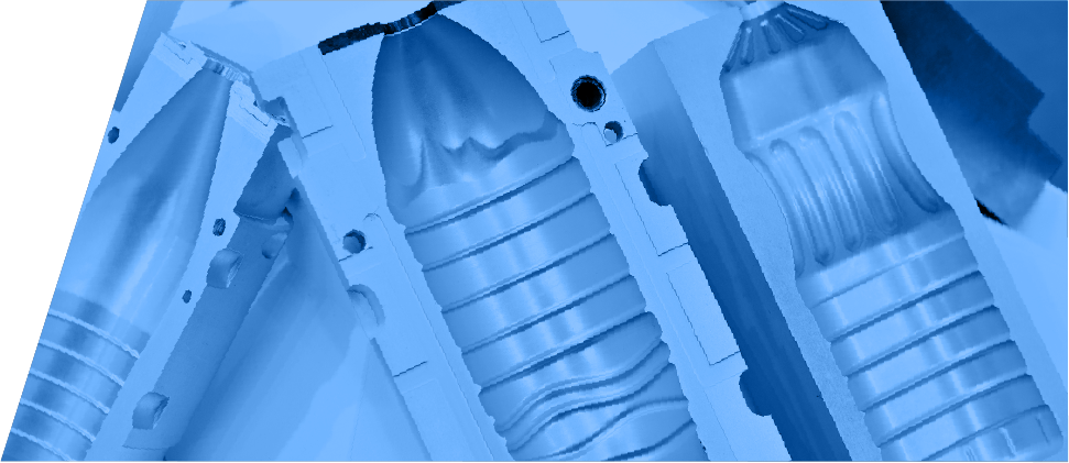 Industrial blow molds for bottle production